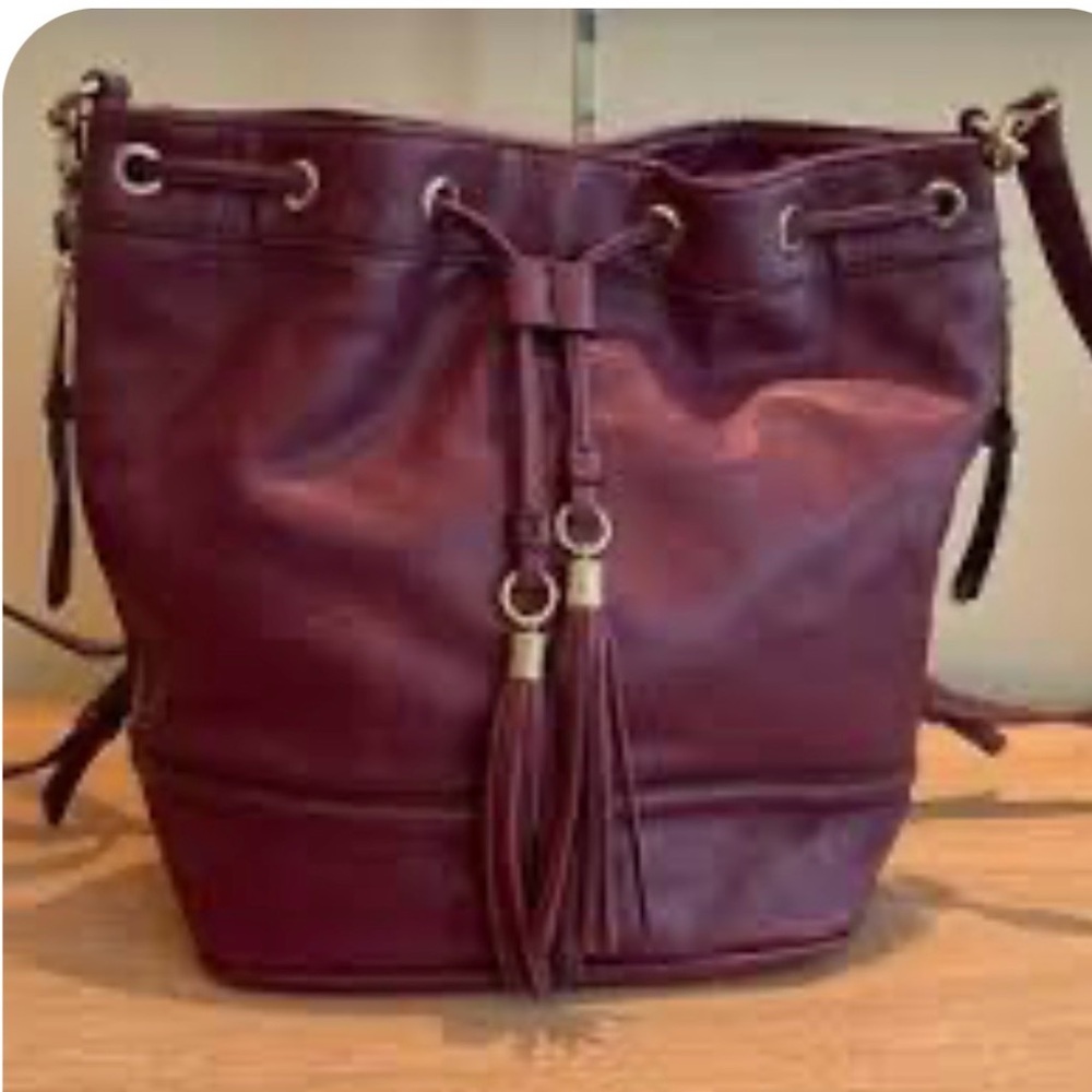 Dolce Vita Burgundy Bucket Bag
